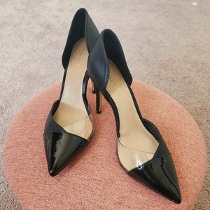 Aldo Moonglow D'orsay Black Lizard Pointed Heel Pump 6.5